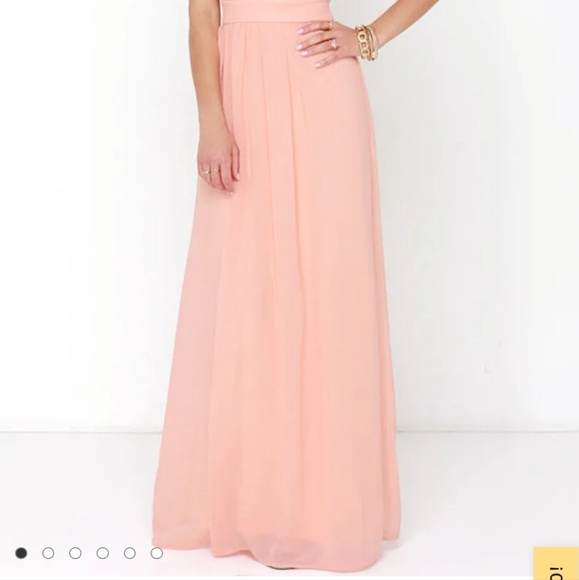Lulus Chimerical Creation Peach Maxi Dress/ XS. - Picture 2 of 14
